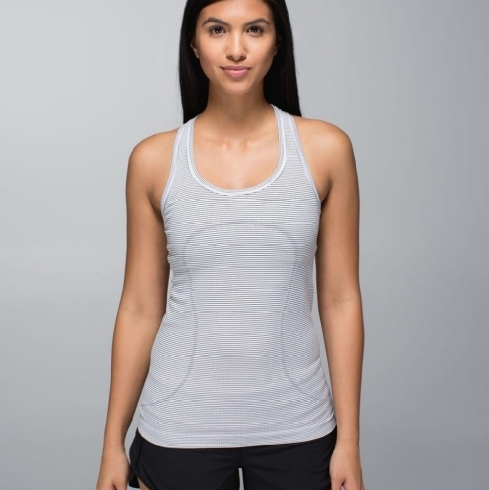 Lululemon Swiftly Tech Racerback Hyper Stripe Black